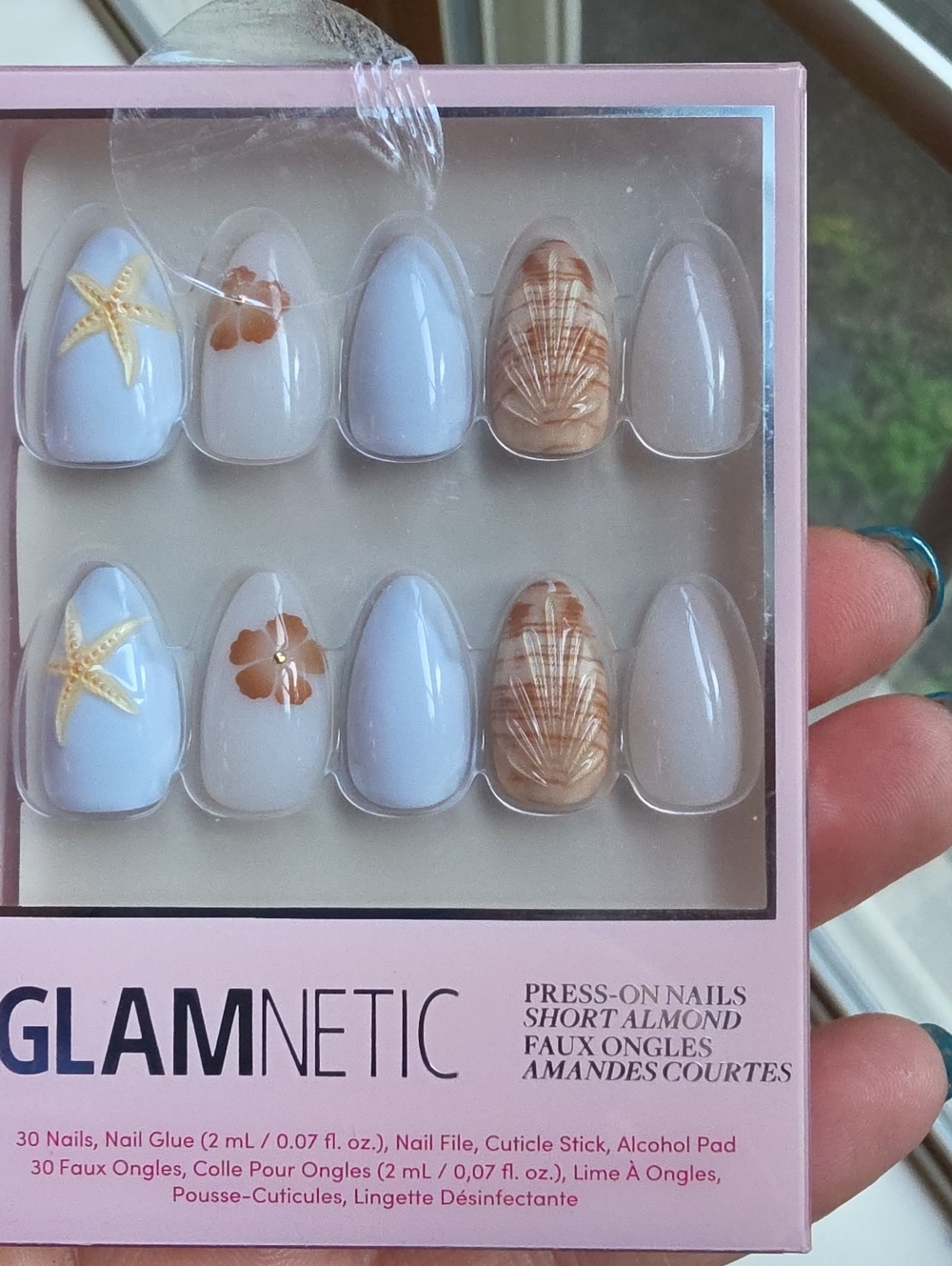 NIB Set Of 4 Glamnetic Press On Nails Beach Vacation Edition + Bonus Box - Picture 2 of 6